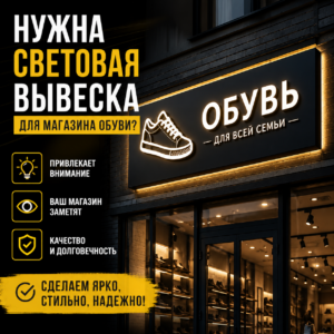Нужна световая вывеска